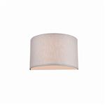 Lonnie Grey Fabric & Perspex Curved Wall Light FRA965
