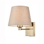 Matteo Bronze/Taupe Tapered Shade Fixed Single Wall Light QF138/1176