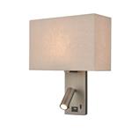 Matteo LED Taupe Shade & Bronze Reading Wall Light QF140/1180