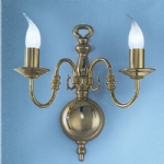 Fenna Flemish Polished Brass Double Wall Light DO7922