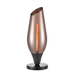 Pieta Copper Glass & Matt Black Table Lamp FRA802