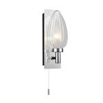 Pattie Glass Single Switched LED Bathroom Wall Light QF100