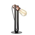 Sawyer Matt Black & Copper Adjustable Table Lamp FRA1023