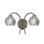 Rivka Satin Nickel Switched Double Wall Light TP2357/2