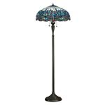 Dragonfly Tiffany dark bronze finished Floor two lamp