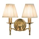 Stanford Twin Antique Brass Wall Light 63654