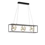 Moss LED Dimmable Ceiling Pendant Fitting Black & Gold FH06404