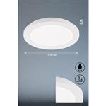 Reed Bathroom Dimmable LED 1400 Lumen White Flush Fitting FH02995