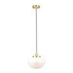 Brass And Clear Glass Pendant Acalypha-1PBO