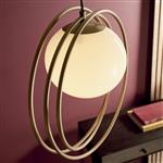 Brushed Gold With Opal Glass Shade Pendant Aechmea-P