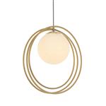 Brushed Gold With Opal Glass Shade Pendant Aechmea-P