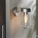 Brushed Silver Exterior/Bathroom IP44 Wall Light Arum-WSC