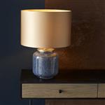 Cobalt Blue Table Lamp With Gold Shade Araujia-T