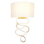 Gold Leaf Wall Light With Ivory Cotton Shade Abutilon-1W
