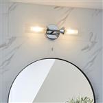 Polished Chrome IP44 Double Bathroom Wall Light Arundo-2W