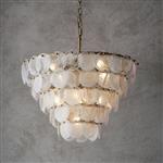 Tiered Antique Gold Paint and White Ceiling Pendant Jasper-9JP
