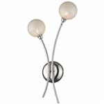 Belicia Polished Chrome/Crystal Sand Double Wall Light 031CL2