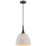 Bellicent White/Black Perforated Domed Ceiling Pendant 032WH1P