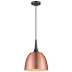 Bellina Copper Domed High Gloss Ceiling Pendant 032CP1P