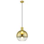Dava Gold Coloured And Smoked Glass Pendant Light 030GD1P