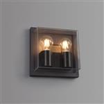 Alaska IP65 Anthracite and Clear Double Wall or Ceiling Light LT30650