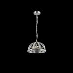 Baltimore Polished Nickel And Clear 2 Light Pendant LT32260