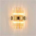 Boise Four Light Wall Fitting Brass Finished Amber Glass LT32185