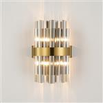 Boise Four Light Wall Fitting Brass Finished Smoked Glass LT32187