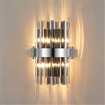 Boise Four Light Wall Fitting Polished Nickel Finish Smoked Glass LT32190