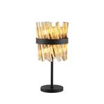 Boise Table Lamp Satin Black Finish Amber Glass LT32191