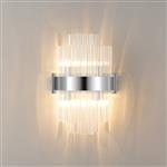 Boise Wall Light Fitting Polished Nickel Clear Glass LT32189