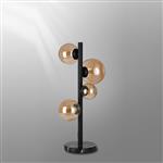 Denton Satin Black And Amber Plated Table Lamp LT31845