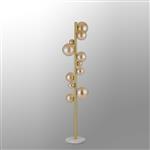 Denton Satin Gold And Amber Plated Floor Lamp LT32093