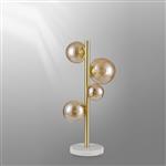 Denton Satin Gold And Amber Plated Table Lamp LT32089