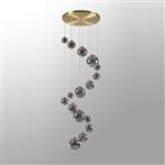 Denton Satin Gold And Smoke Plated Cluster Pendant LT32080