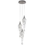 Haakon 3 Light Chrome and Glass Round Ceiling Pendant IST7856