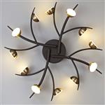 Yonkers 12 Light Black & Antique Brass LED Ceiling Fitting LT30138