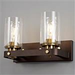 Salem Brown and Bronze Double Wall Light LT30425