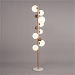 Charleston 8 Light Copper and Opal Glass Floor Lamp LT30524