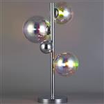 Charleston Chrome with Iridescent Glass 3 Light Table Lamp LT31173