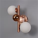 Charleston Copper and Opal Glass 2 Arm Wall Light LT30526