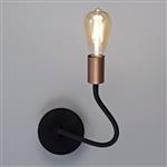 Newark Black And Copper Flexible Single Wall Light LT30509