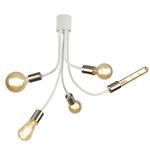 Harlovan Flexible White and Nickel 5 Arm Ceiling Light GIN7653