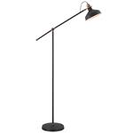 Harminder Single Black & Copper Adjustable Floor Lamp BAR7717