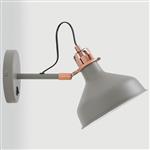 Nevada Single Switched Grey and Copper Wall Light LT30011