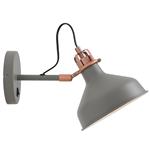 Harminder Single Switched Grey and Copper Wall Light BAR7011