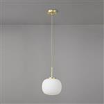 Hartford Satin Gold And Frosted White Small Pendant LT31533