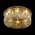 Lowell Medium Gold Finish & Crystal Flush Ceiling Light LT30681