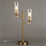 Kansas Double Antique Brass Table Lamp LT30322