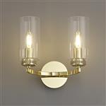 Kansas Switched Double Gold Finish Wall Light LT30291